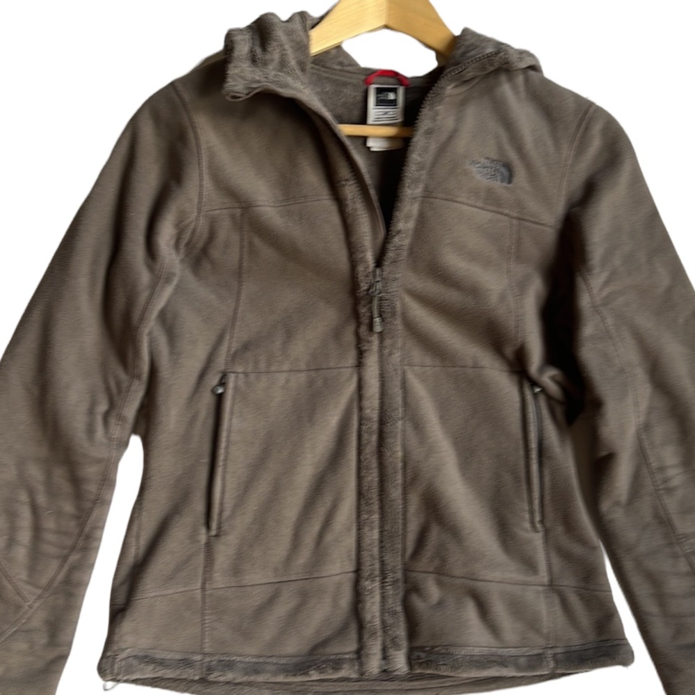 The North Face Fuzzy Fleece Lined Full Zip Adjustable Hem Hooded Jacket Size S - Picture 2 of 12